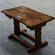 Wabi Sabi style side table in solid oak