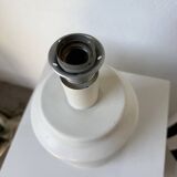 White lacquered metal table lamp from the 60s