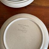 9 dessert plates decorated with Sarreguemine wheat