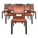 Série de 6 chaises vintage couleur cuivre
