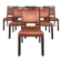 Série de 6 chaises vintage couleur cuivre