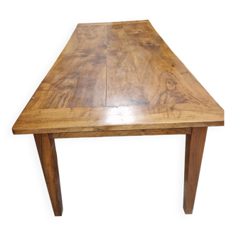 Walnut table with two drawers