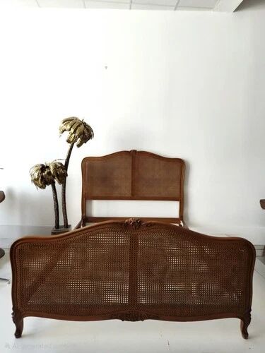 Antique French Cane Bed Louis XV Style Double