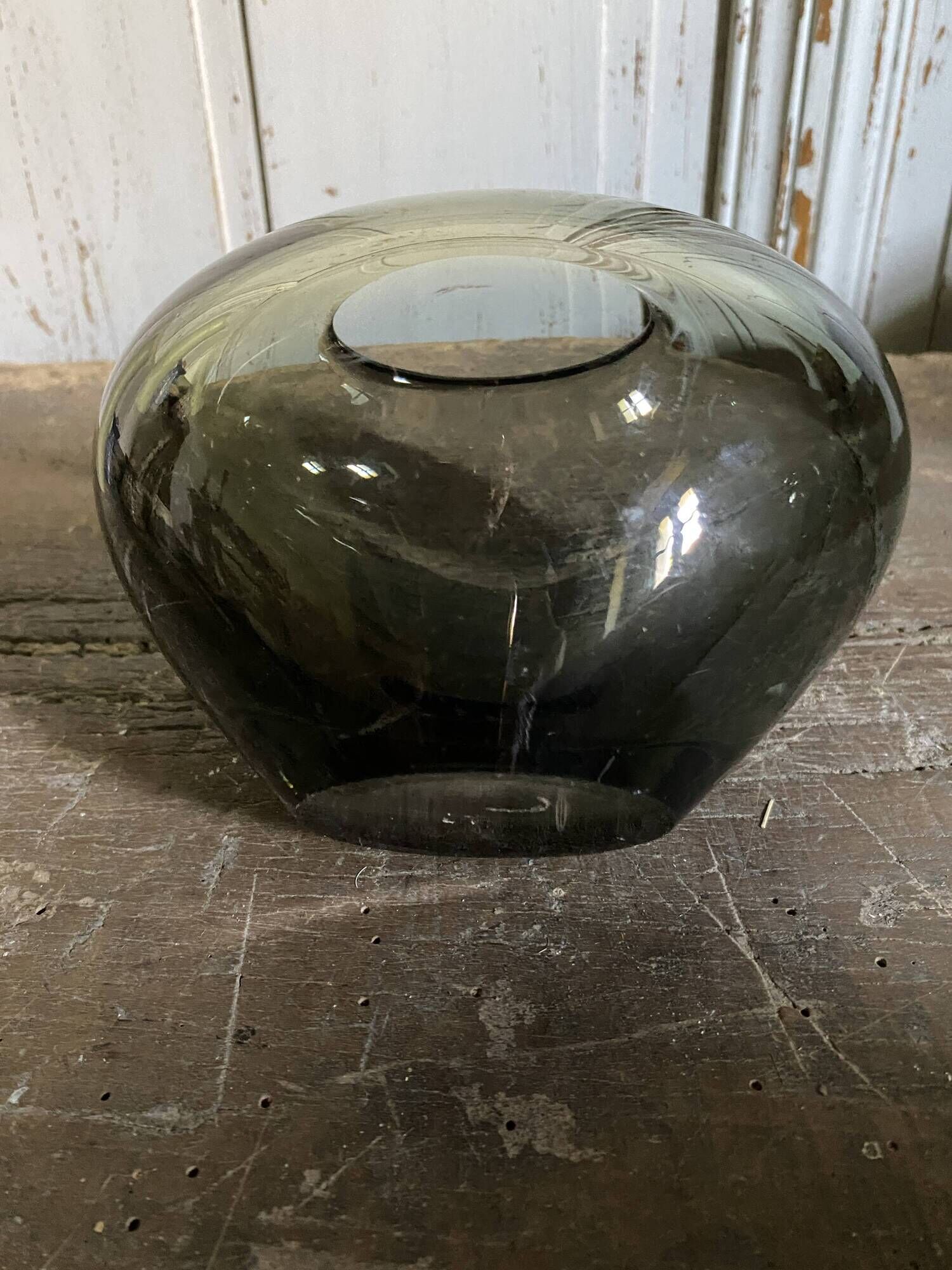 Danish Holmegaard blown glass vase