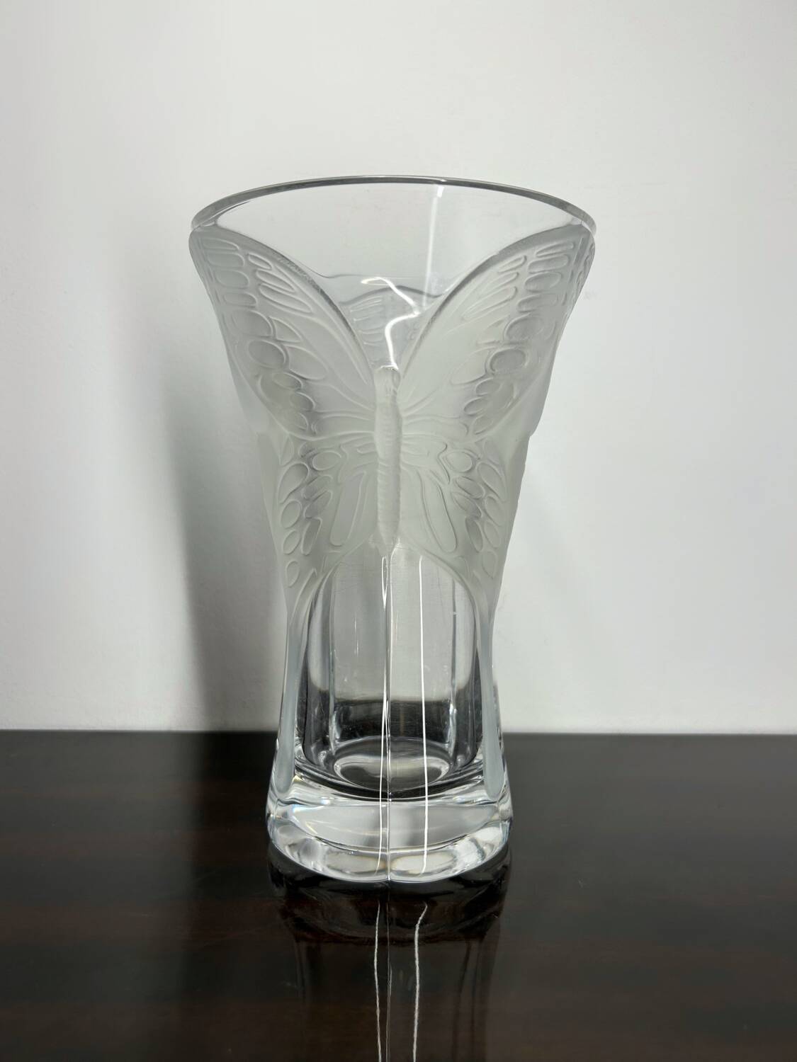 Vintage butterfly crystal vase