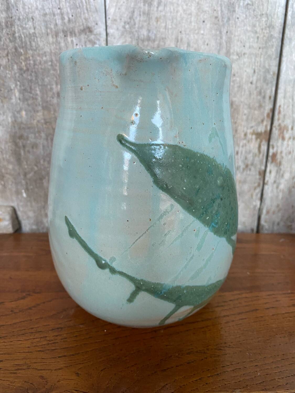Pitcher la facoterie ceramic blei irise double handle vintage design