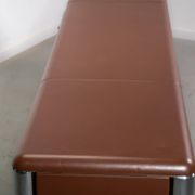 No. 3076 credenza extension in Vitello leather from the Pfister Executive Office Collection for KnollStudio. Circa 1988