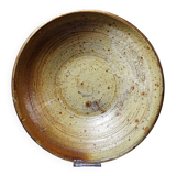 Large vintage stoneware fruit bowl from Puisaye attributed to Jean-Pierre Prudhomme.