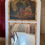 TRUMEAU Louis XVI, Large Model, in gilded wood from the 19th century