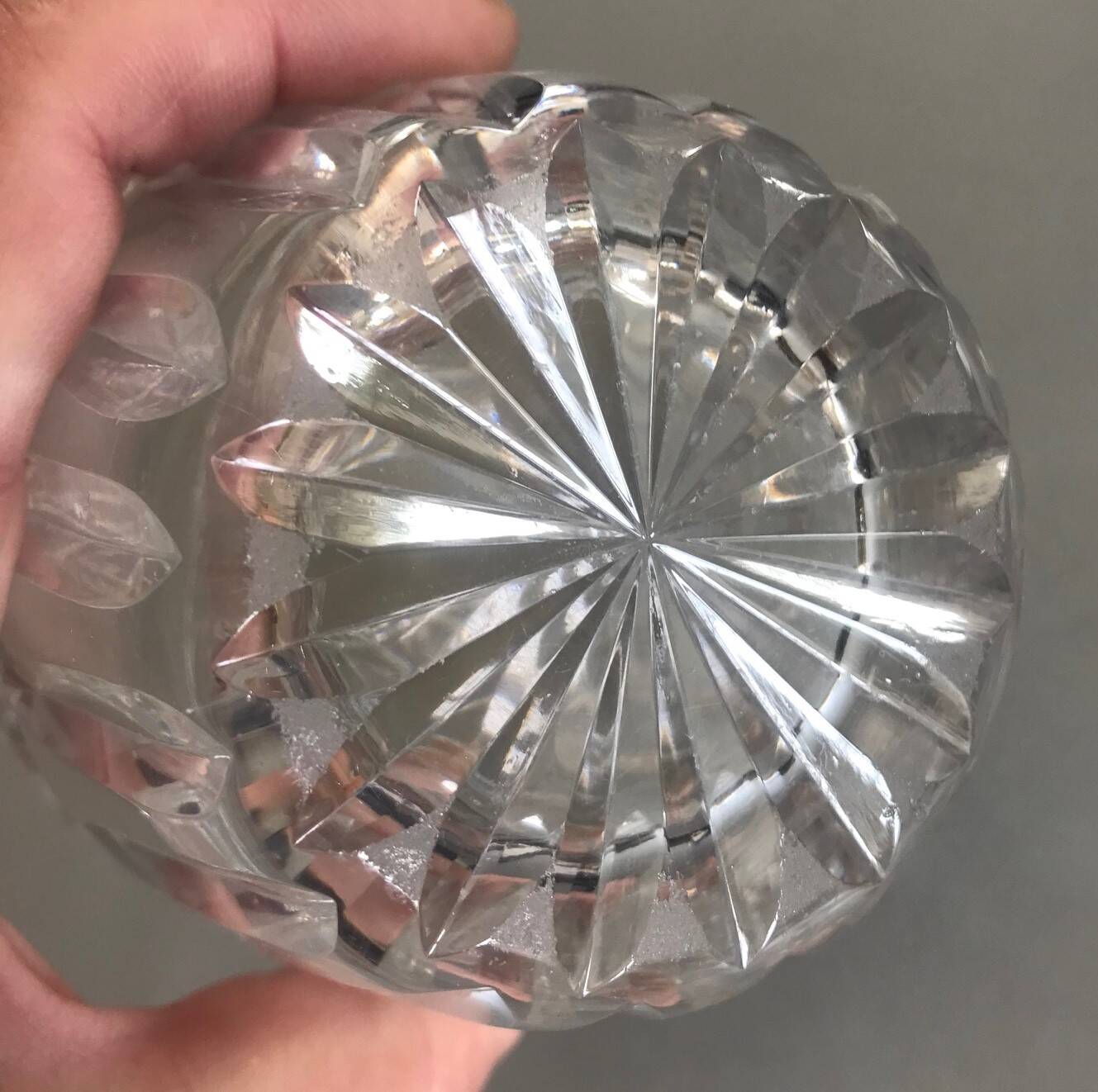 Small cut crystal vase