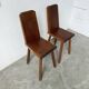 Paire de chaises brutaliste en chêne 1950