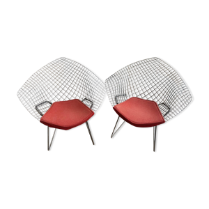 Paire de fauteuils diamond