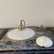 Vintage suspension in electrified white opaline to nine