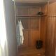 Large solid cherry wood wardrobe in Louis-Philippe style – dismountable