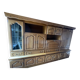 Vintage oak modular wall unit – 3 pieces with display cabinet