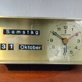 Rare table clock by Junghans , germany 70s