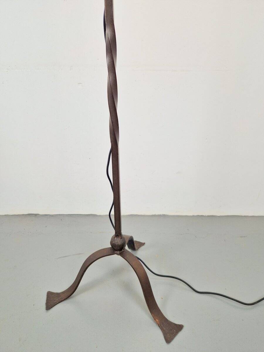 Brutalist Floor Lamp in Wrought Iron, 1950s