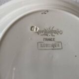 6 old soup plates in Sarreguemines earthenware