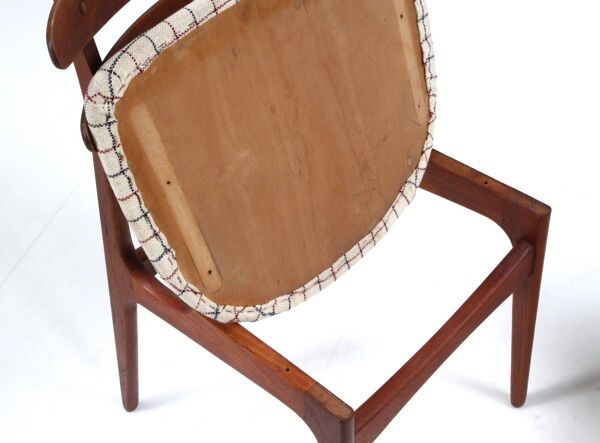 5x chaises de salle à manger en teck par Johannes Andersen pour Bramin