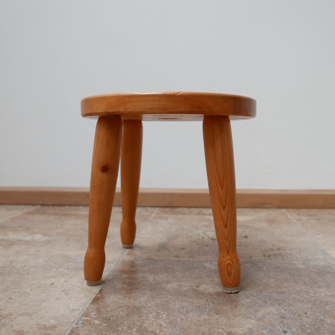 Pine Mid-Century Swedish Stool or Side Table