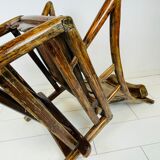 Antique chinese handcrafted bamboo lounge chair, 1900