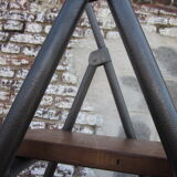 Old stepladder in metal and wood