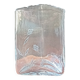 Large vintage crystal triangular transparent vase