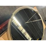 Large-Scale Venetian Murano Glass Wall Mirror with Gilt Torchon–Torciglione