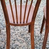 Set of 4 Baumann bistro chairs from the 50s stamped