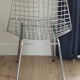 Chaise filaire métal vintage type Bertoia