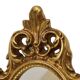 Small French Crested Mirror, Gold Leaf Gilt, Baroque Style, 35 cm