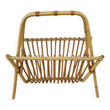 Rattan magazine rack