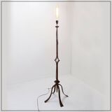 Lampadaire brutaliste en fer