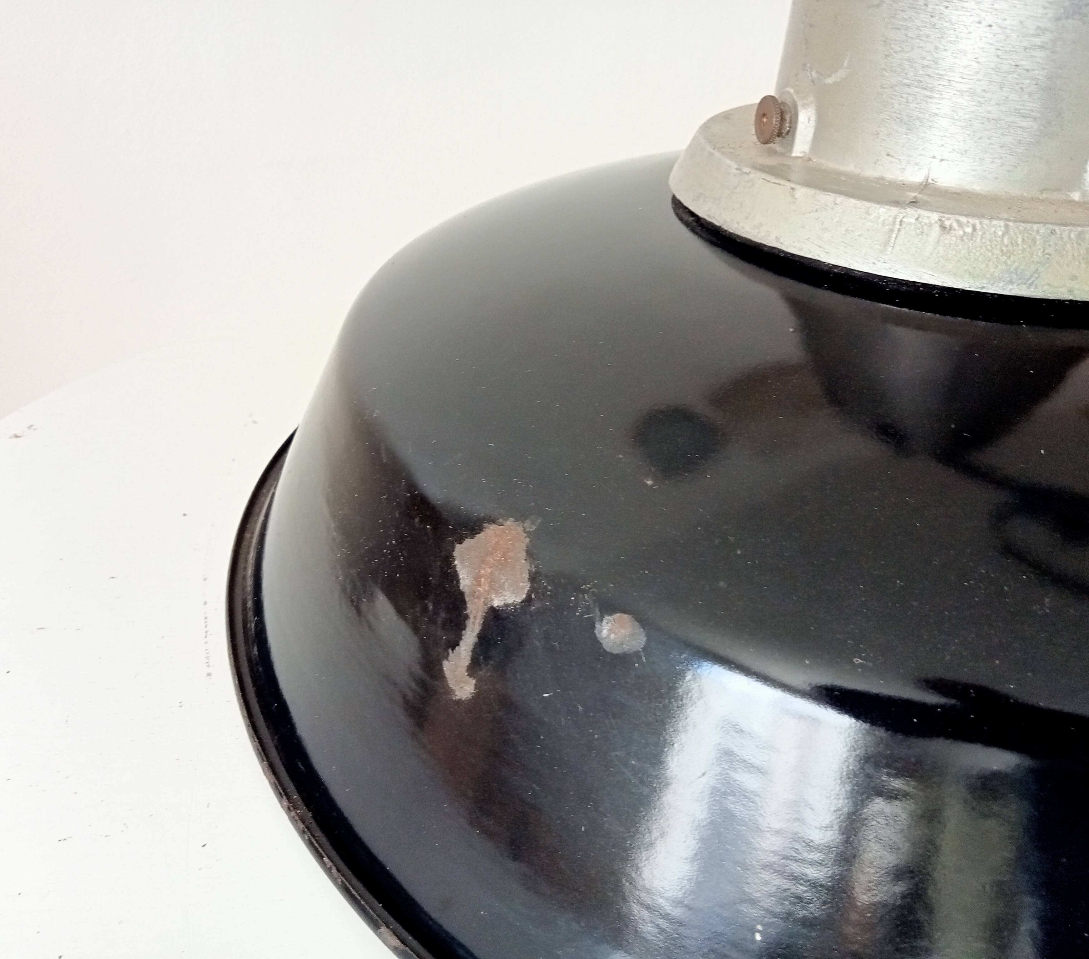 Vintage enamel industrial suspension Reflecto