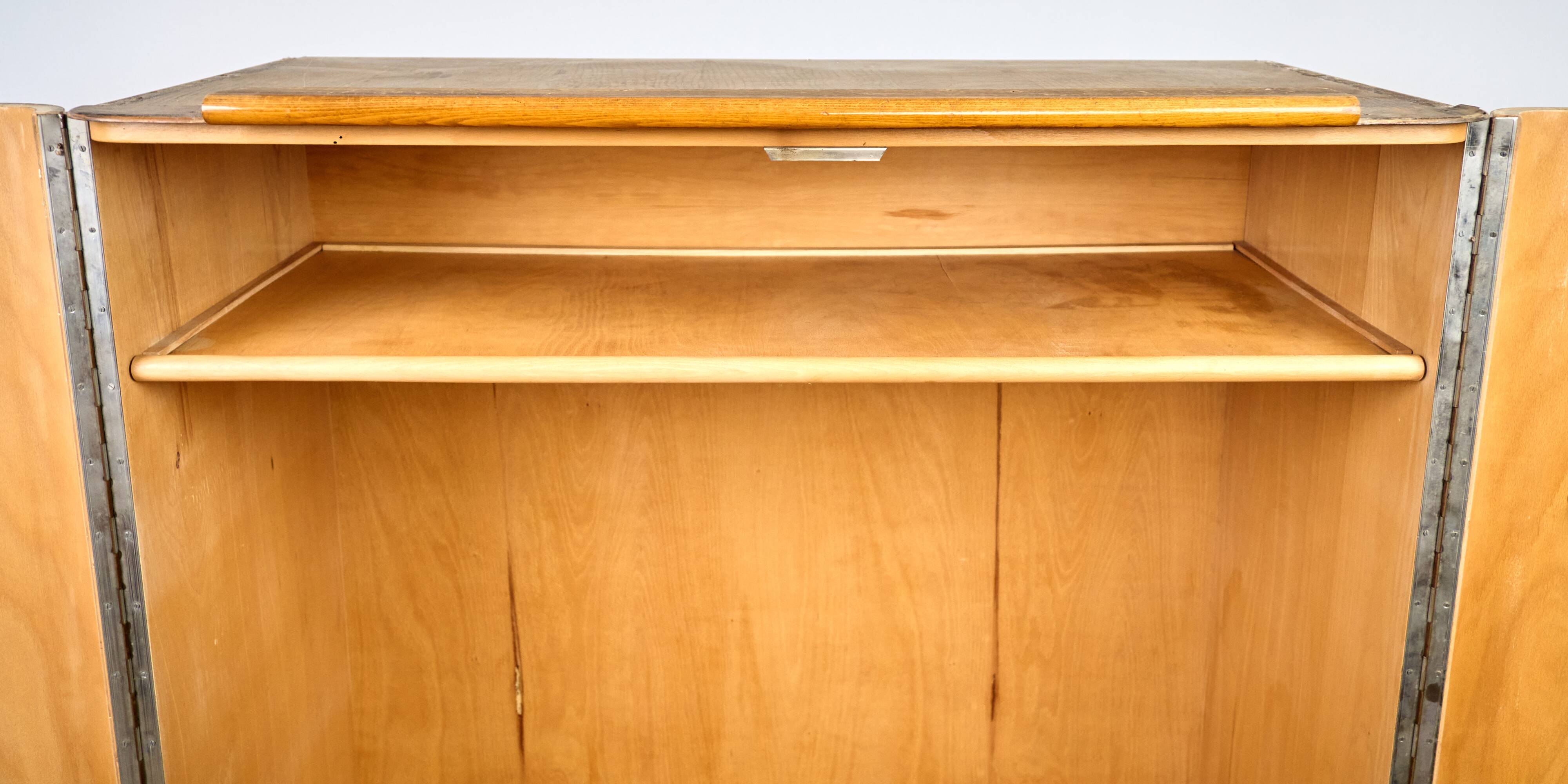 Art Déco Wardrobe by Jindřich Halabala, 1960s, Czechoslovakia
