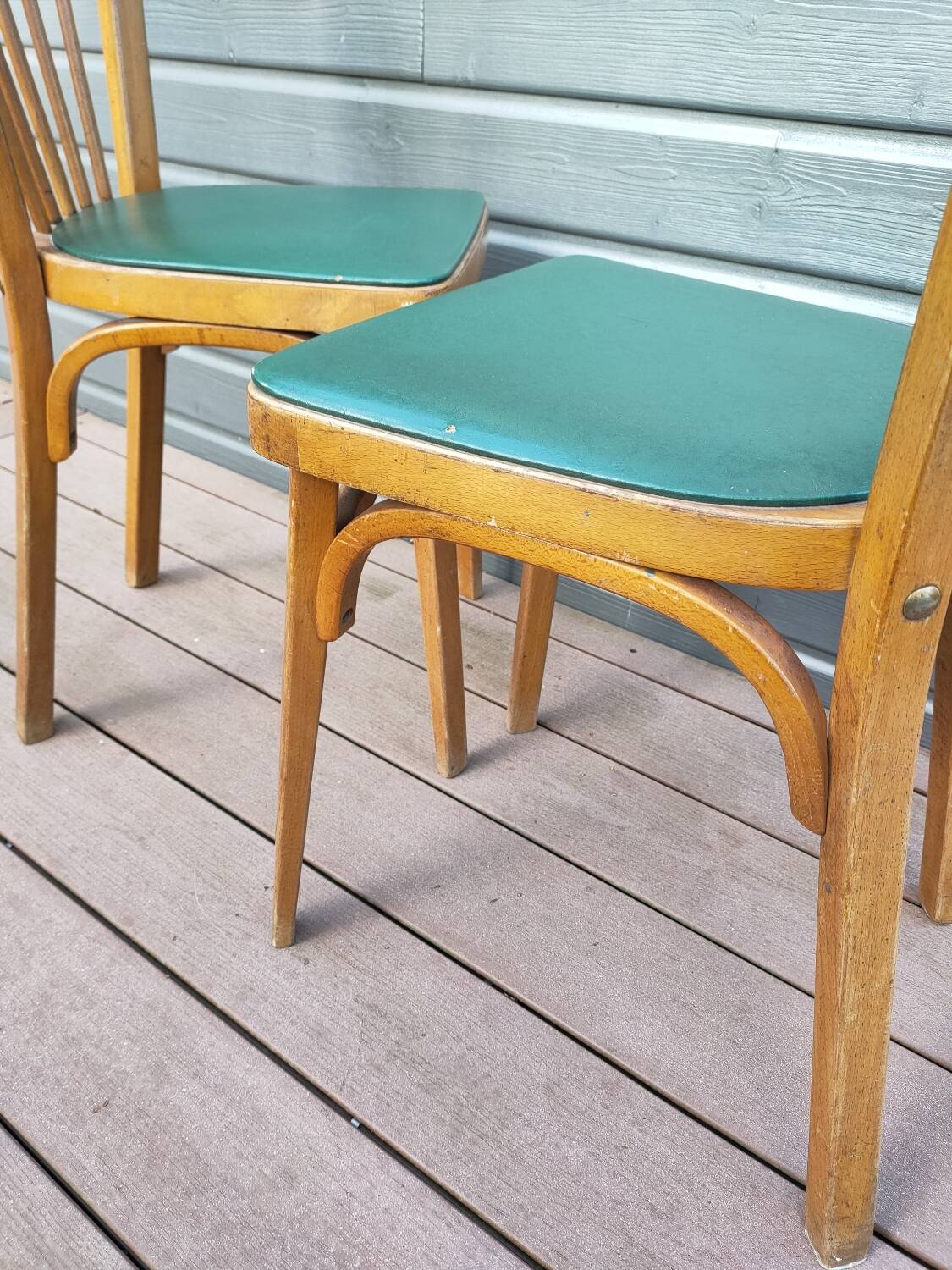 Pair of Baumann bistro chairs n°153