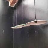 Three enamelled sheet metal suspensions