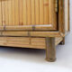 Commode en bambou avec 2 portes et 2 tiroirs - poignées en laiton, vers 1960.