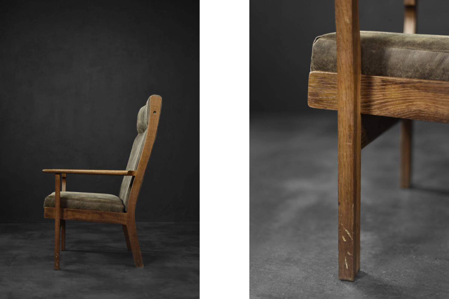 Rare Vintage Mid-Century Danish Modern Armchair Model GE 181 A from Getama