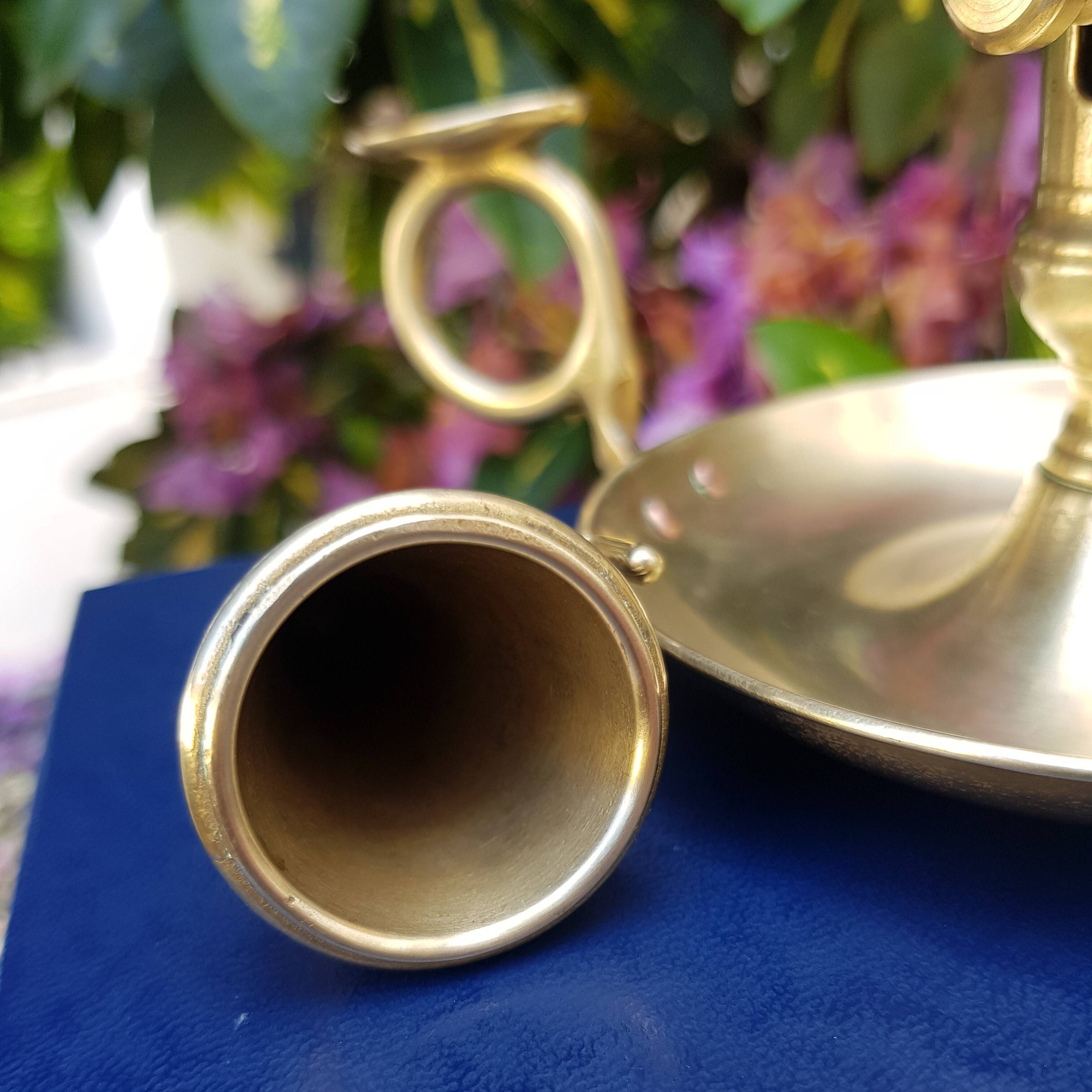 Cellar rat candle holder and brass extinguisher