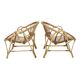 Pair of rattan armchairs, France 1960s