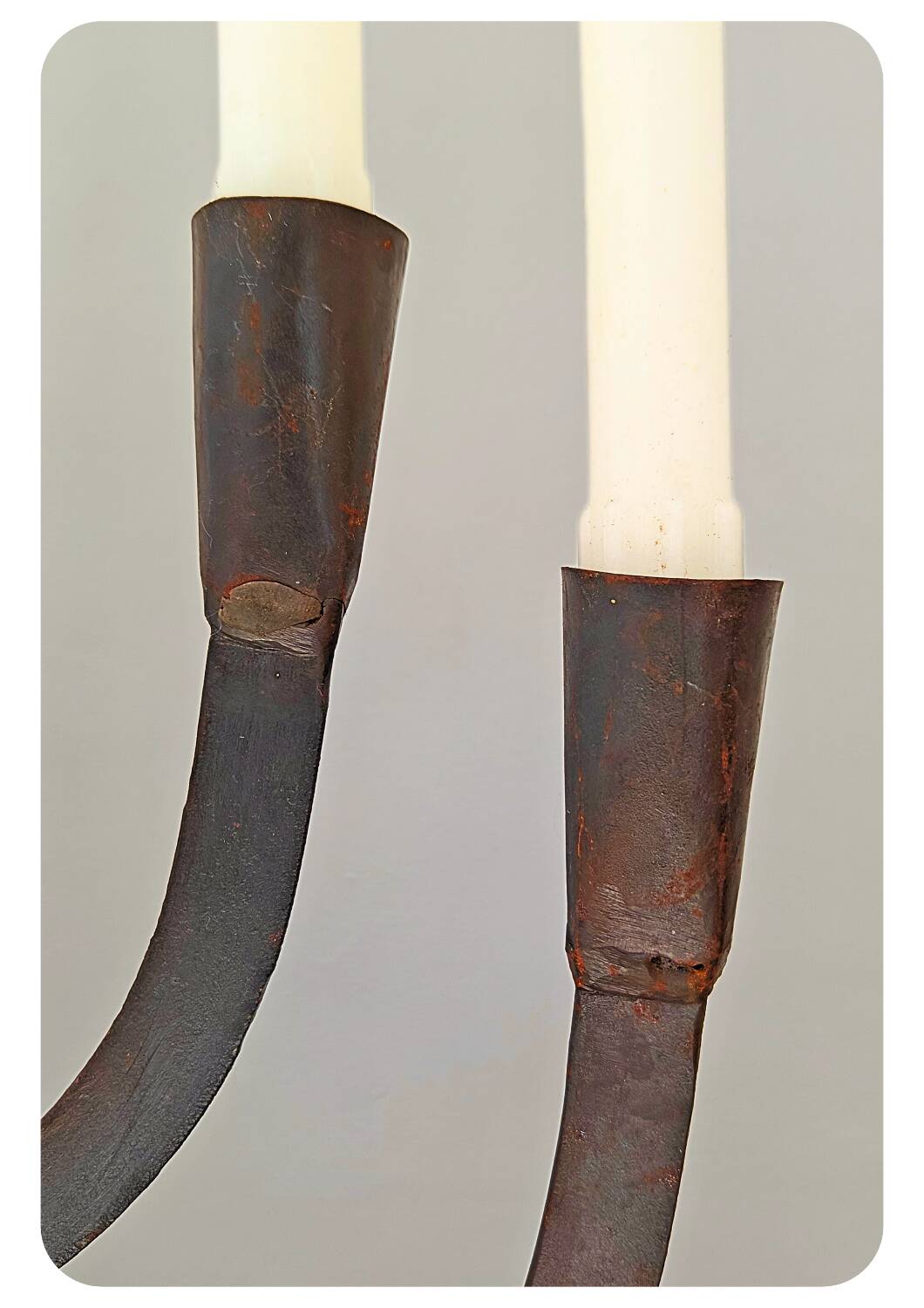 Mid Century Cast Iron Candelabra