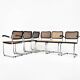 6 B32 style dining room chairs by Marcel Breuer
