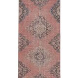 Vintage Turkish rug from Oushak, hand-woven 87x382 cm