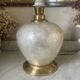 Capiz shell lamp and vintage brass