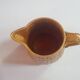 Vintage digoin sarreguemines pitcher in slip in yellow numbered woven basket pattern