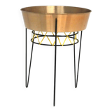 Scandinavian metal planter, Sweden, 1960