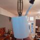 Opaline ceiling light from the 1960s.