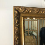 Old mirror wood and stucco 55cm X 73 cm