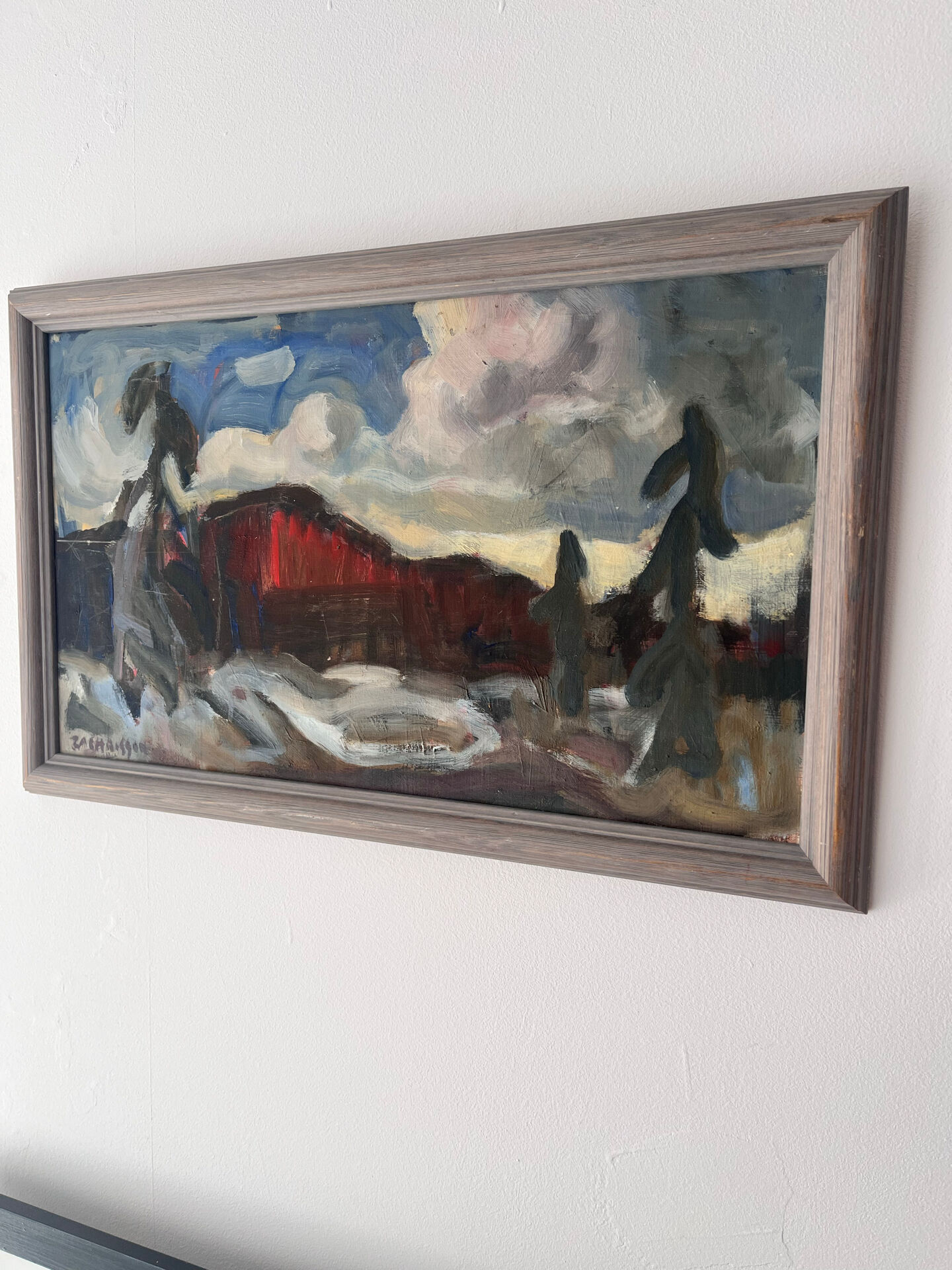 Painting by Per Olof Zachrisson 1960’s, Scandinavian Modern